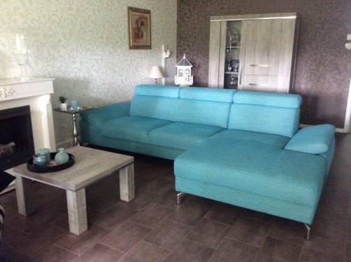 Te koop groene bank