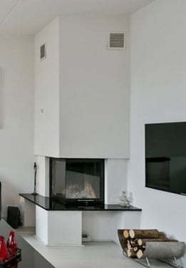 Stalen inbouw openhaard