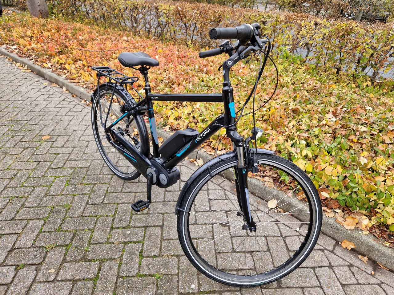 Keurig nette Victoria elektrische heren fiets met Bosch middenmotor