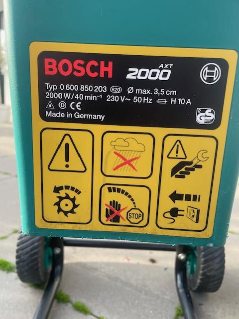 Bosch 2000 AXT elektrische tuinhakselaar