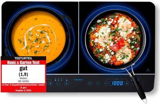 A ls nieuw vrijstaand dubbel inductie Kookplaat 220 V winkelprijs €110,-