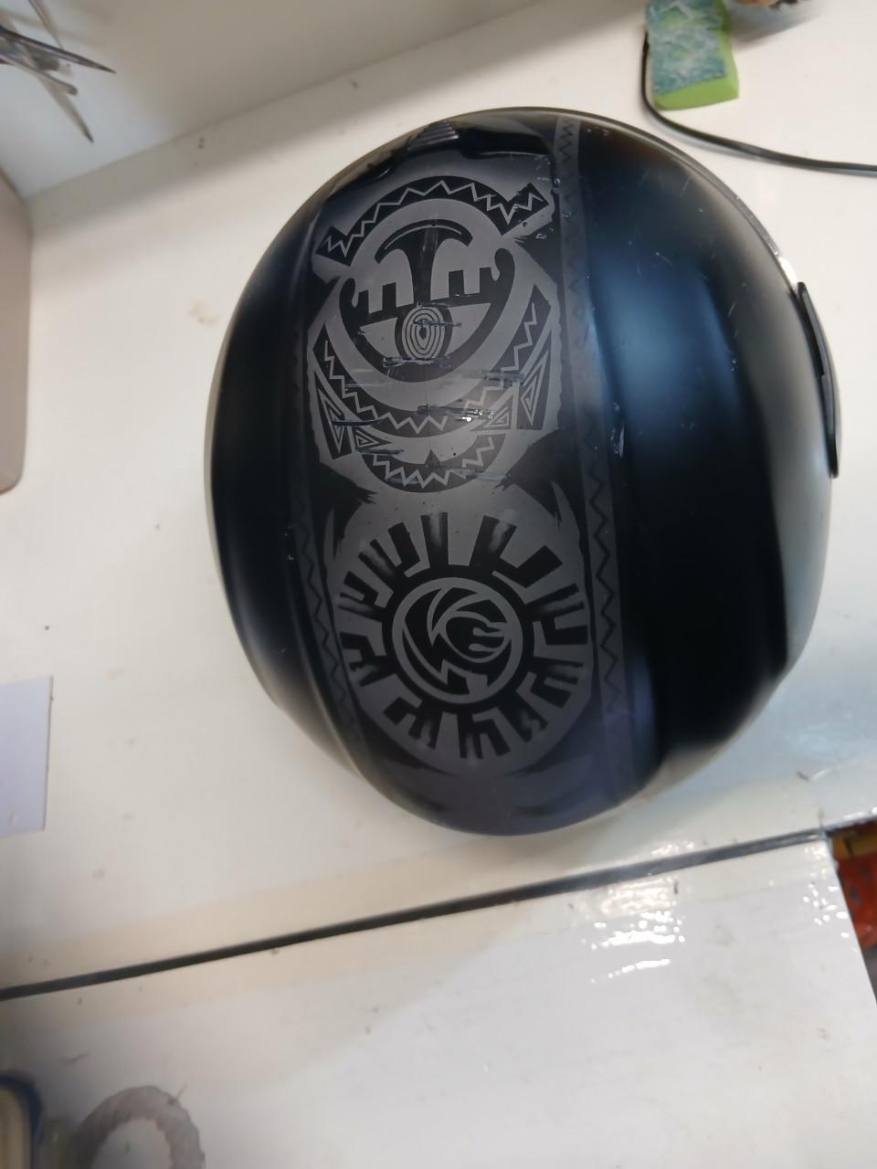 GREX brommer helm - Zwart met tribal print