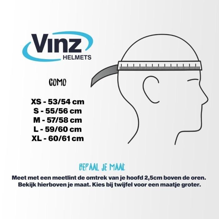 Matzwarte scooterhelm Vinze helmets maat L