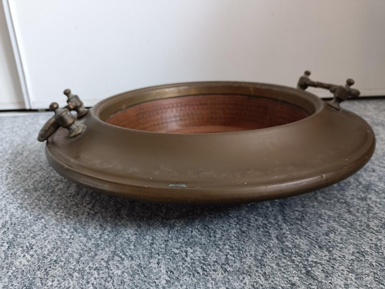 Koperen schaal zeer decoratief
