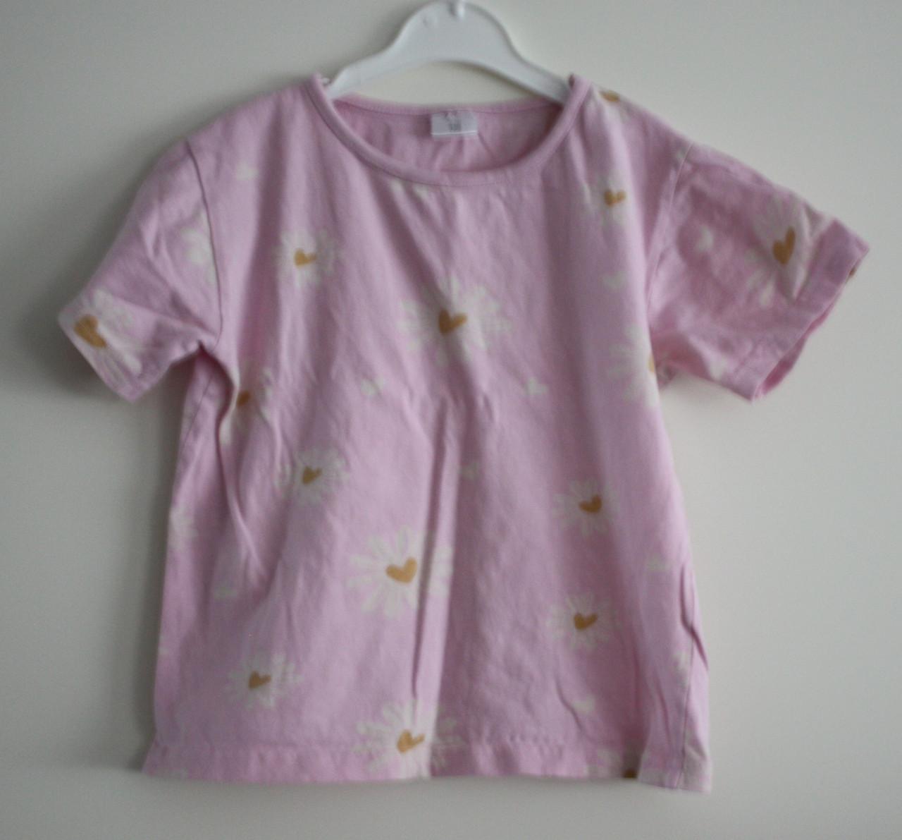 Roos bloemen shirt  maat 116-122