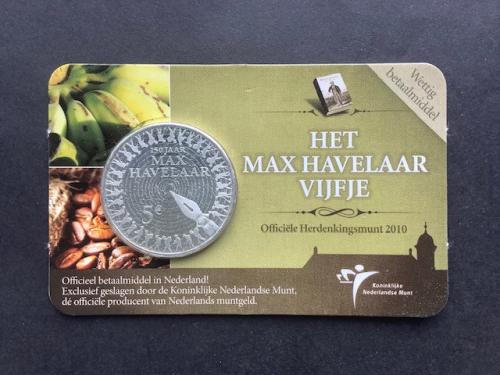 Coincard Het Max Havelaar Vijfje 2010.