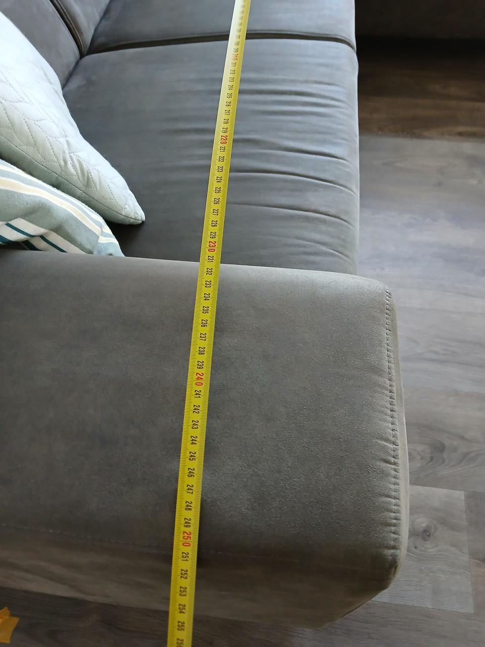 Leuke grijze hoekbank 250cm breed