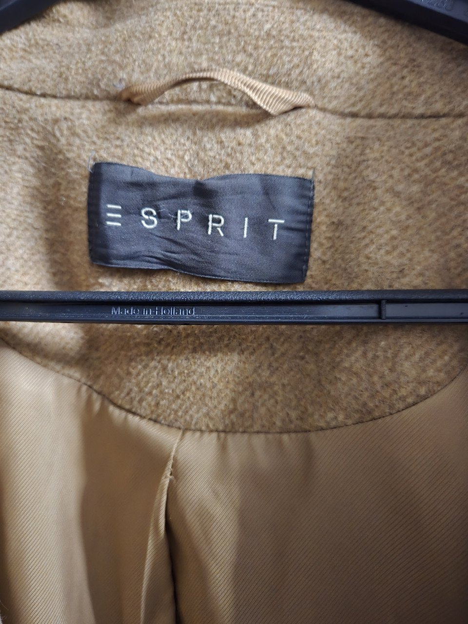 Jas camel van Esprit 40% wol Maat 36