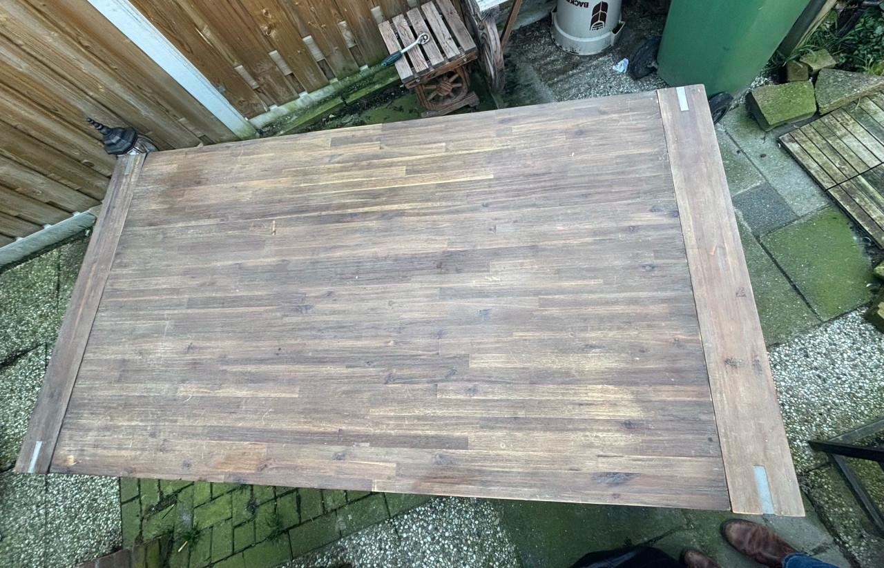 Houten eetkamer tafel (groot) LxBxH 190x100x78