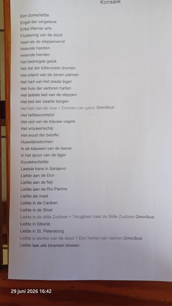 100 boeken van Konsalik