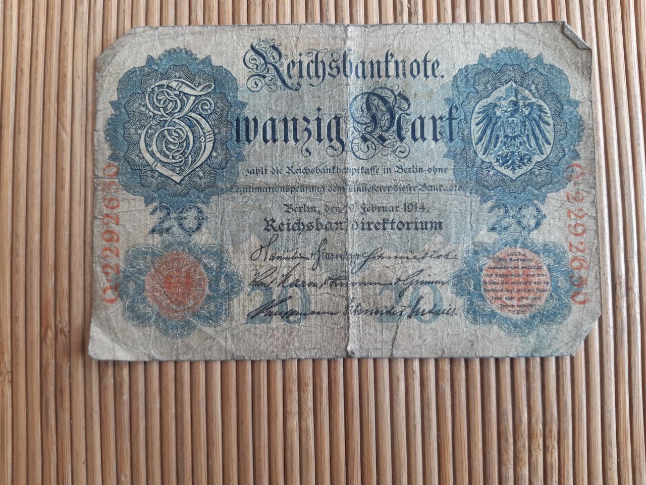 Oud reichsbanknote bankbiljet