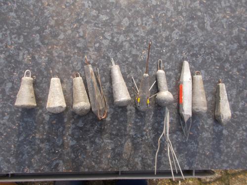 10 stuks vislood voor de bootvisserij