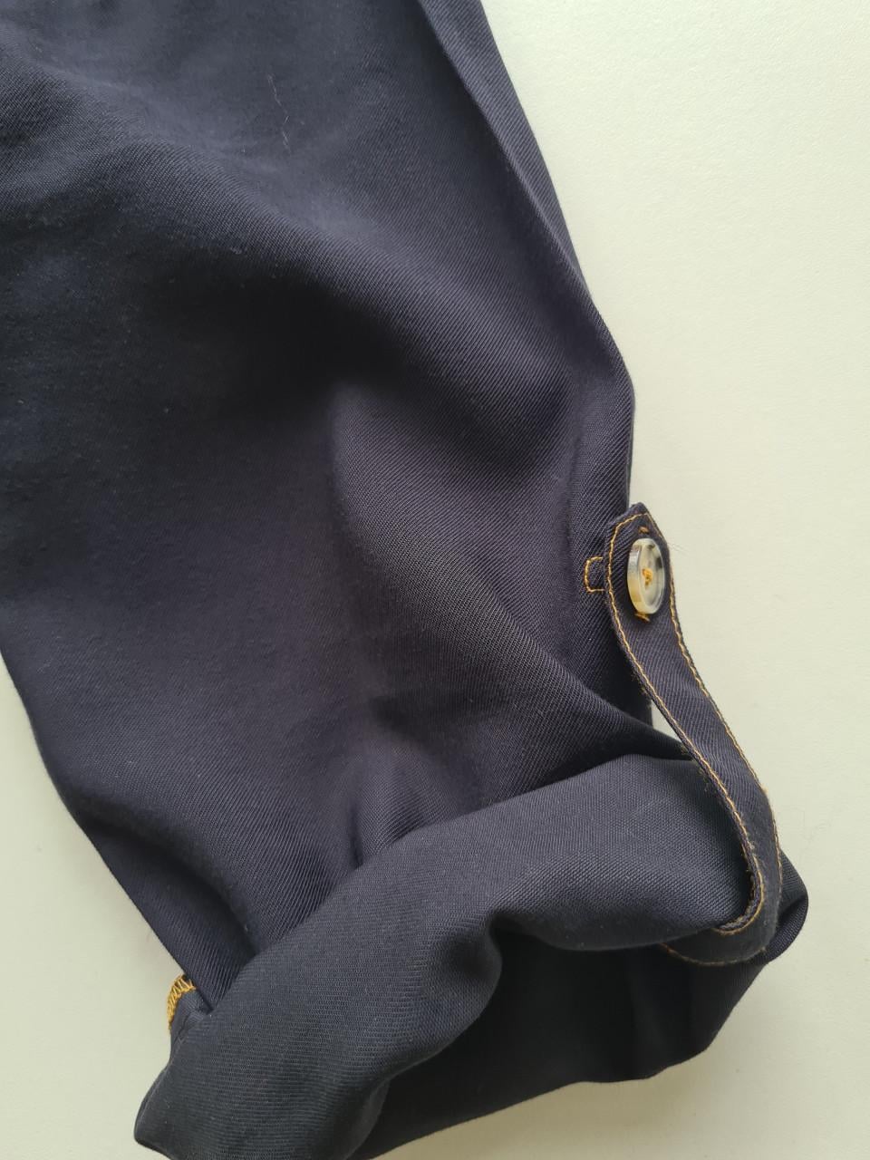 Donker blauwe jumpsuit / overall van Garcia  Maat M