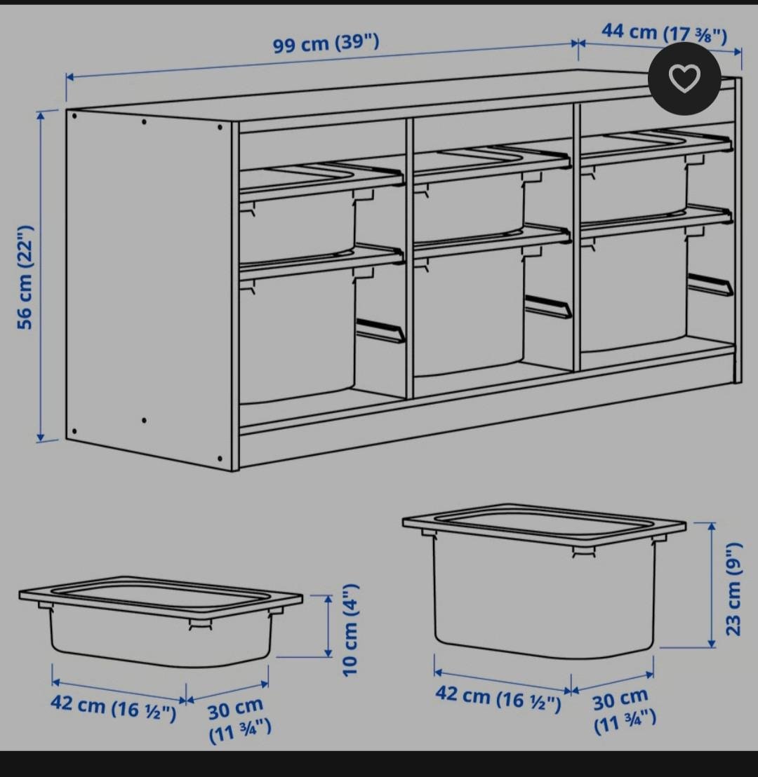 Ikea kastje met lades.