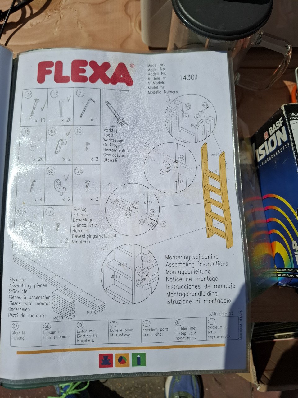Flexa Hoogslaper met bureaublad (naturel grenen)