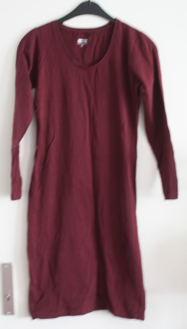 Tuniek jurk bordeauxrood maat 38