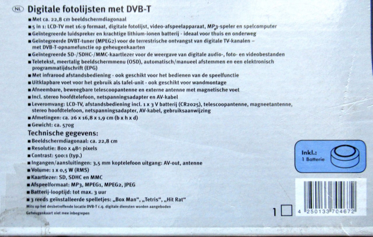 Digitale fotolijst met meer mogelijkheden