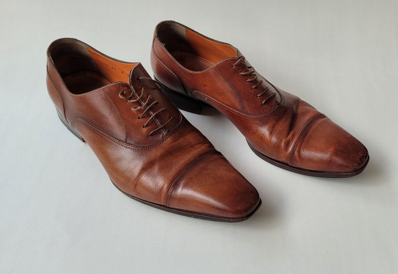 Santoni bruine veterschoenen