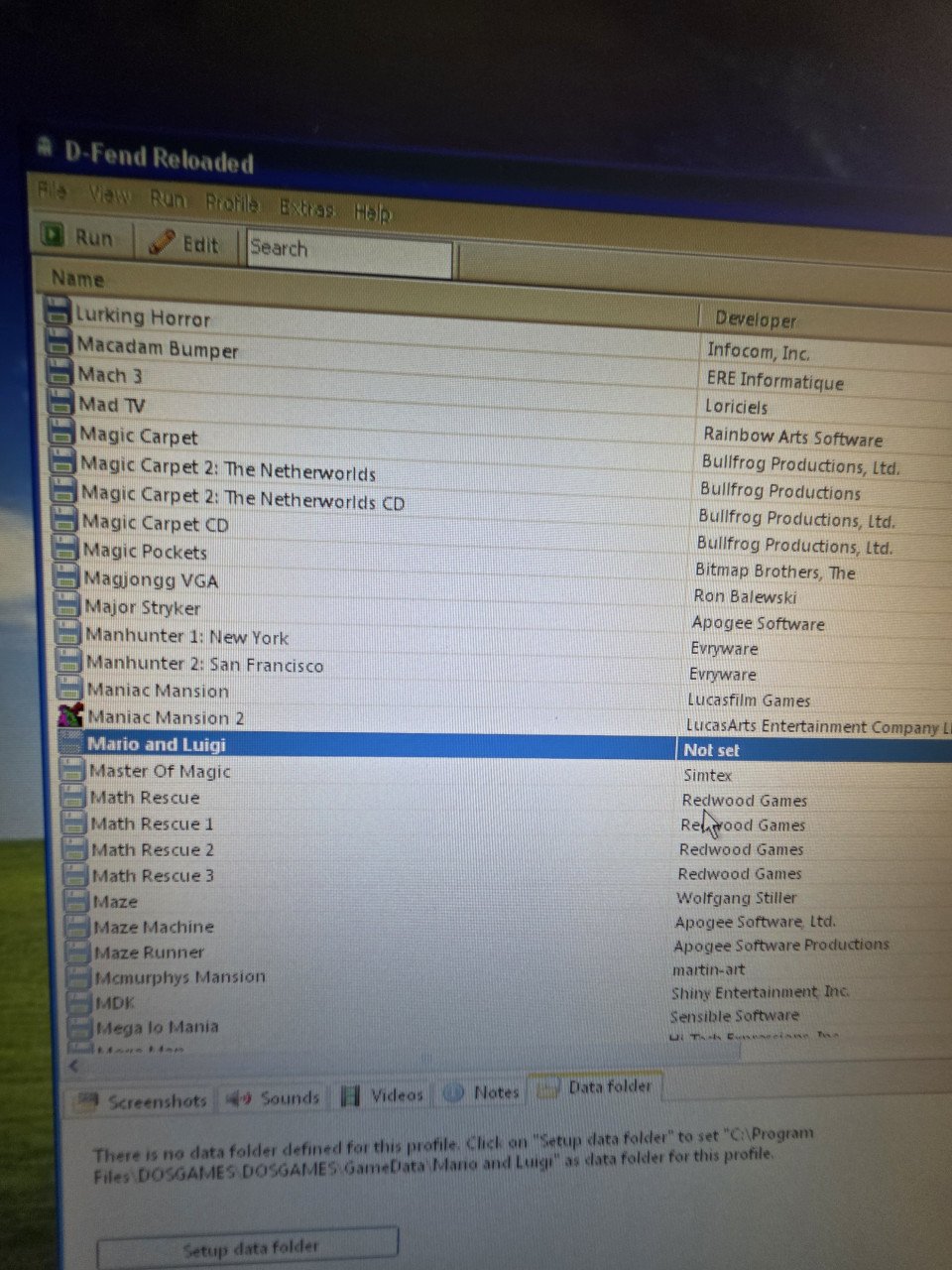 Classic gaming HP 8200 Elite i5 ws XP dos games  + 400 MS-dos spellen erop.