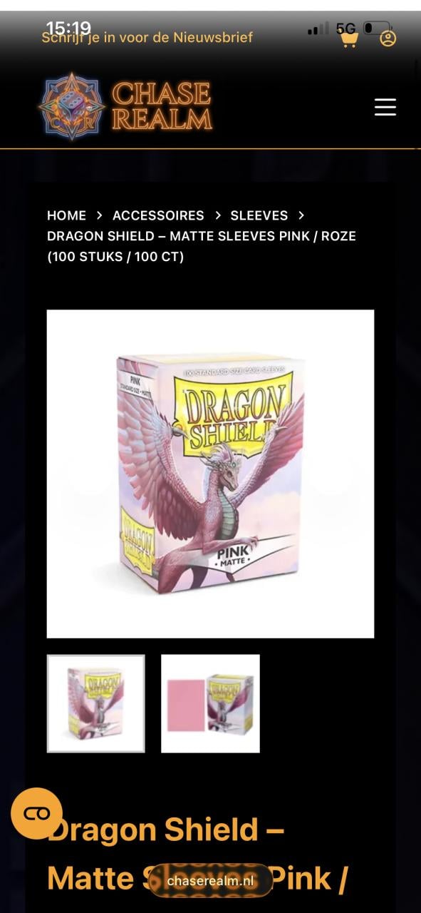 Dragon Shield – Matte Sleeves Pink / Roze (100 stuks / 100 ct)
