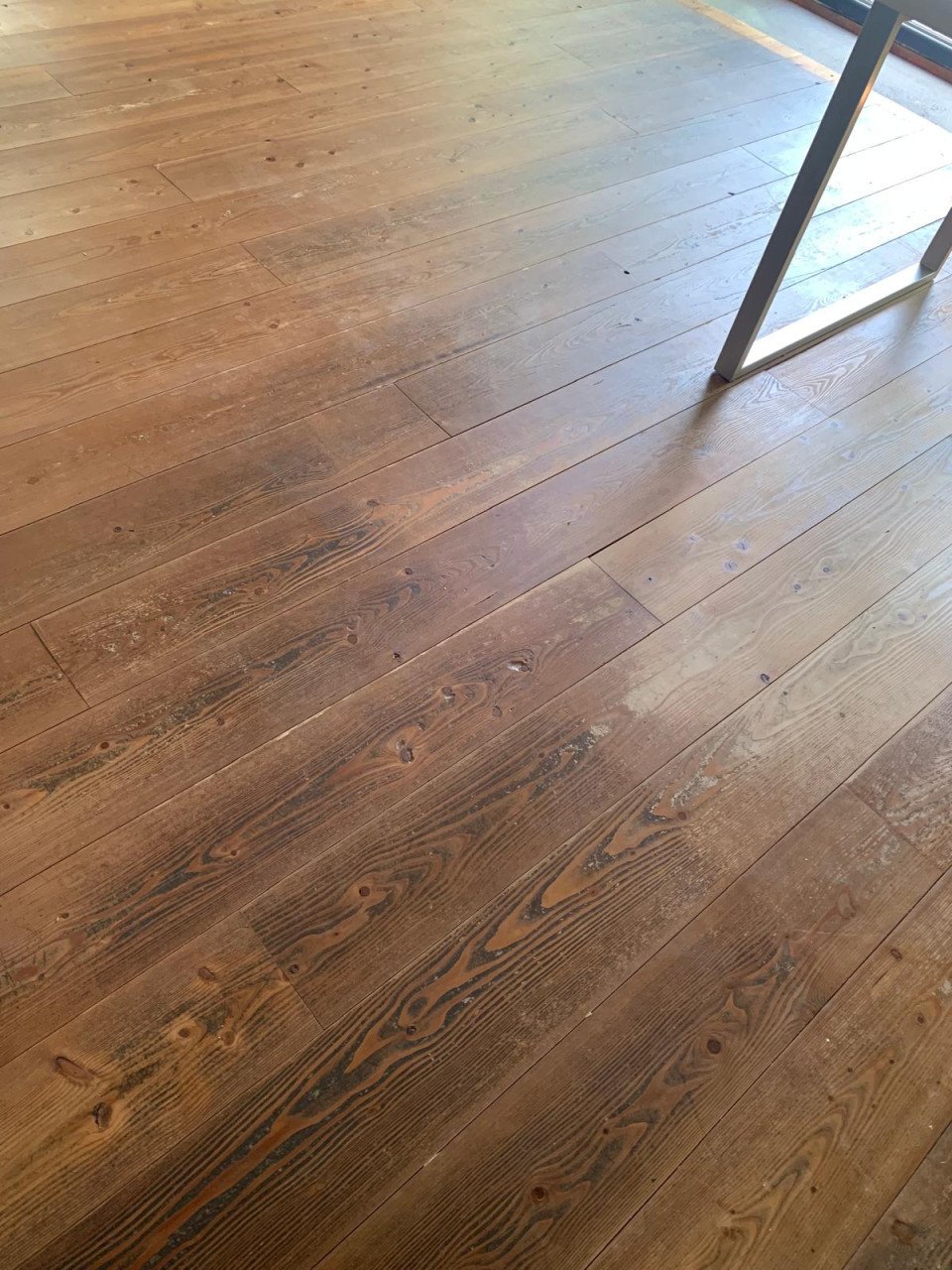 Oude massief houten  vloer