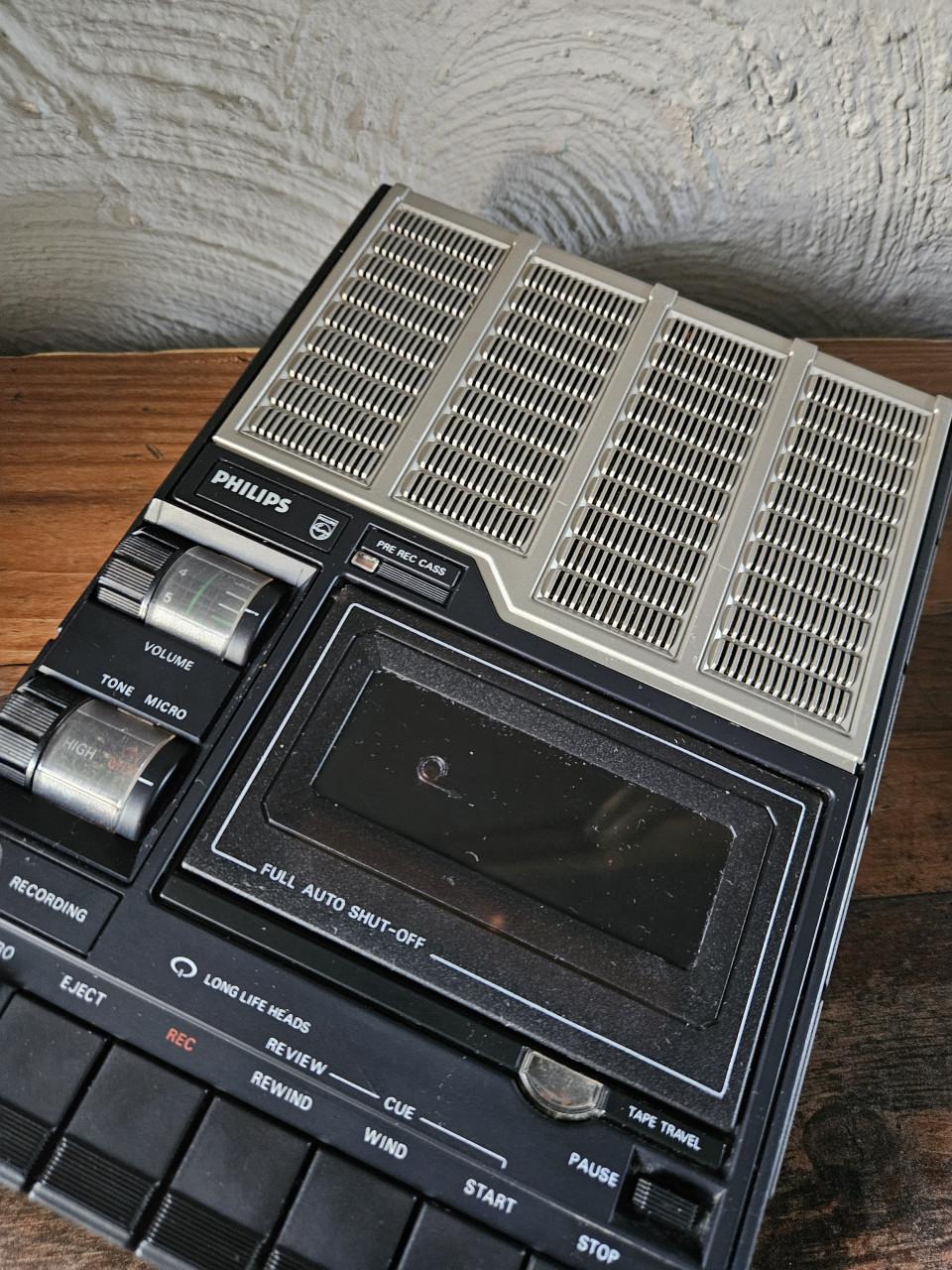 Vintage werkend Philips N2213 Automatische Cassetterecorder
