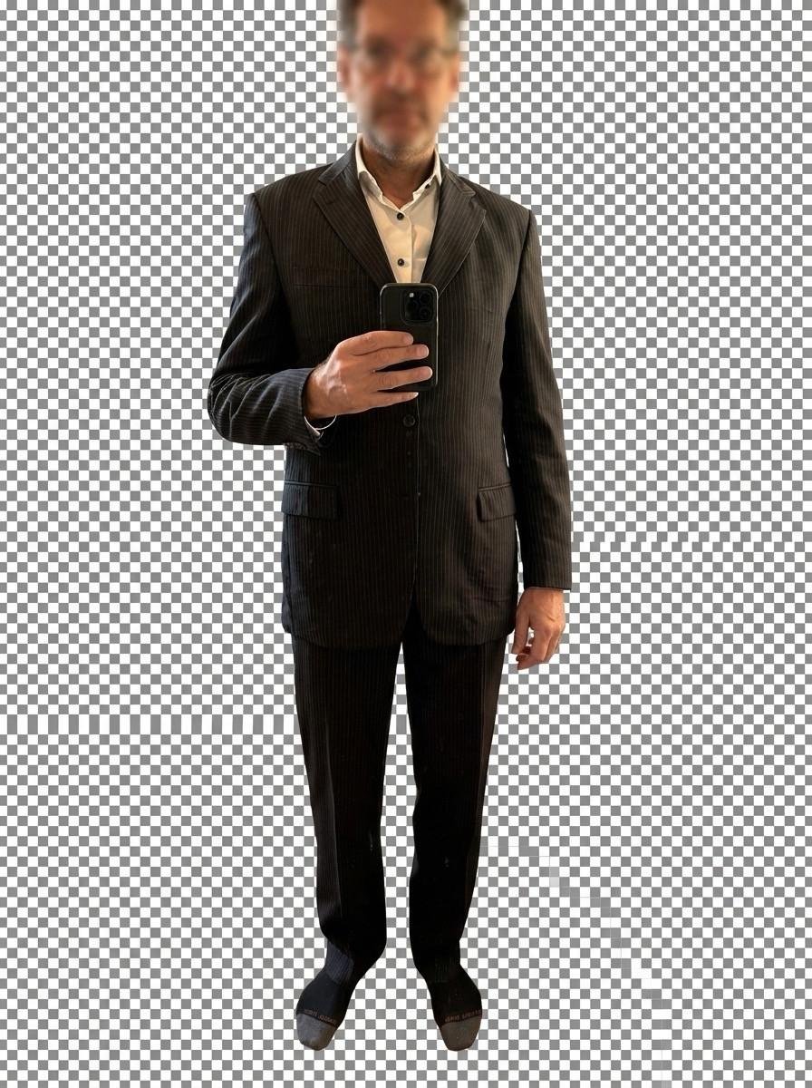 Mooi zwart kostuum van Gentiliomo maat 102 (lengtemaat van 51)