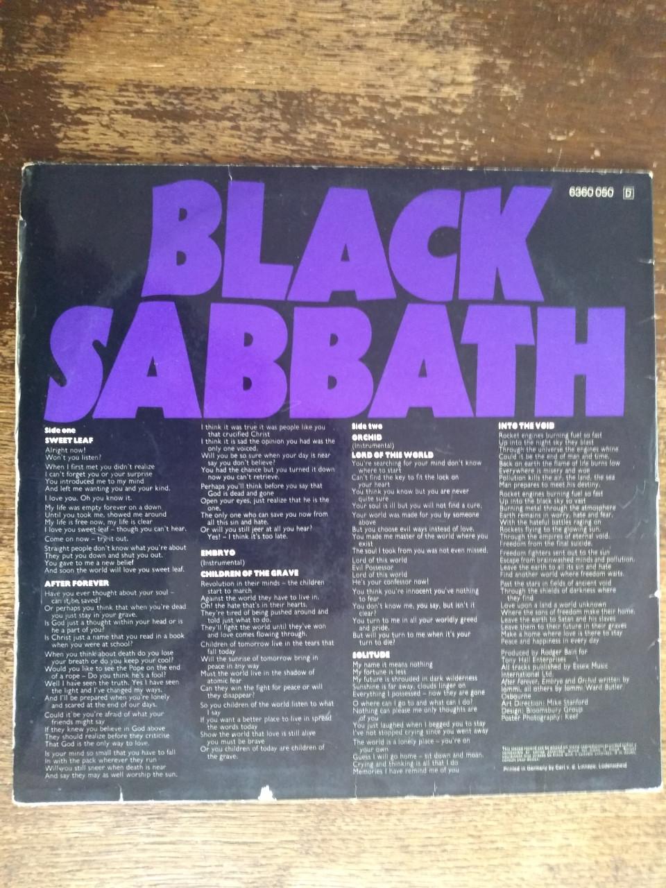 Te Koop LP Black Sabbath - Mater Of Reality