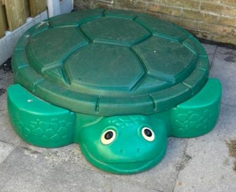 Plastic zandbak/zwembad schildpad