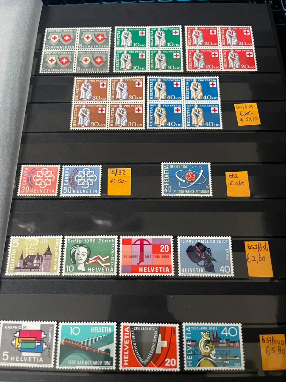 Zwitserland postfris, waaronder veel Back off the book