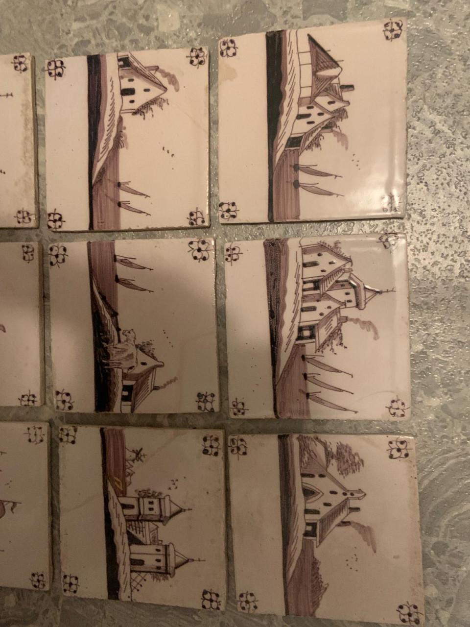 Te koop; antiek antieke wandtegels jaar 1800