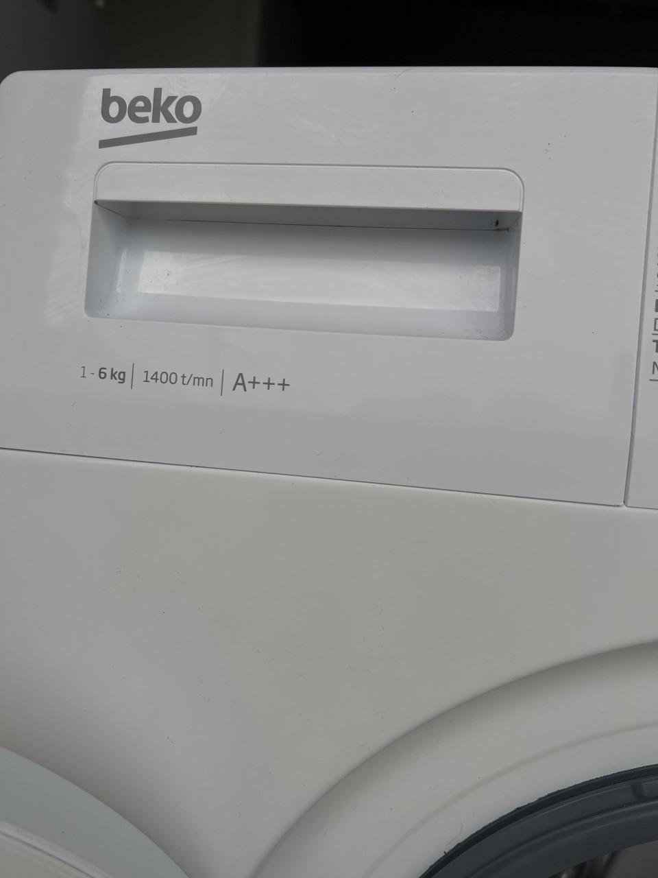 Kort gebruikte Beko Wasmachine 6 kg. 1400 toren energieklasse A+++