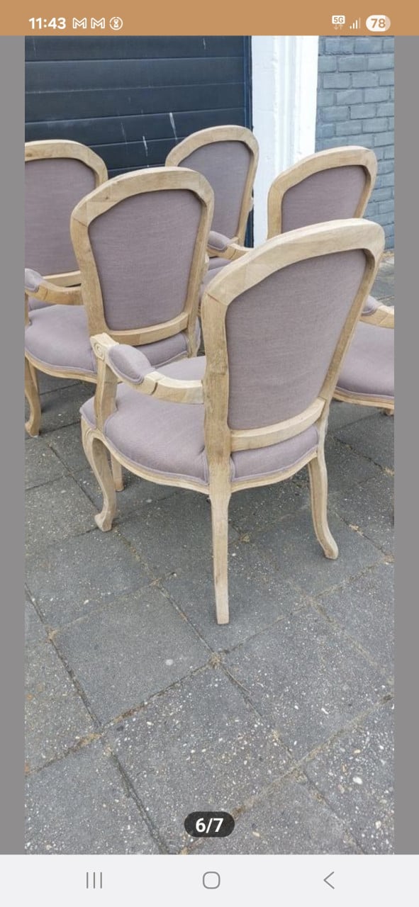 Baroc eetkamer stoelen