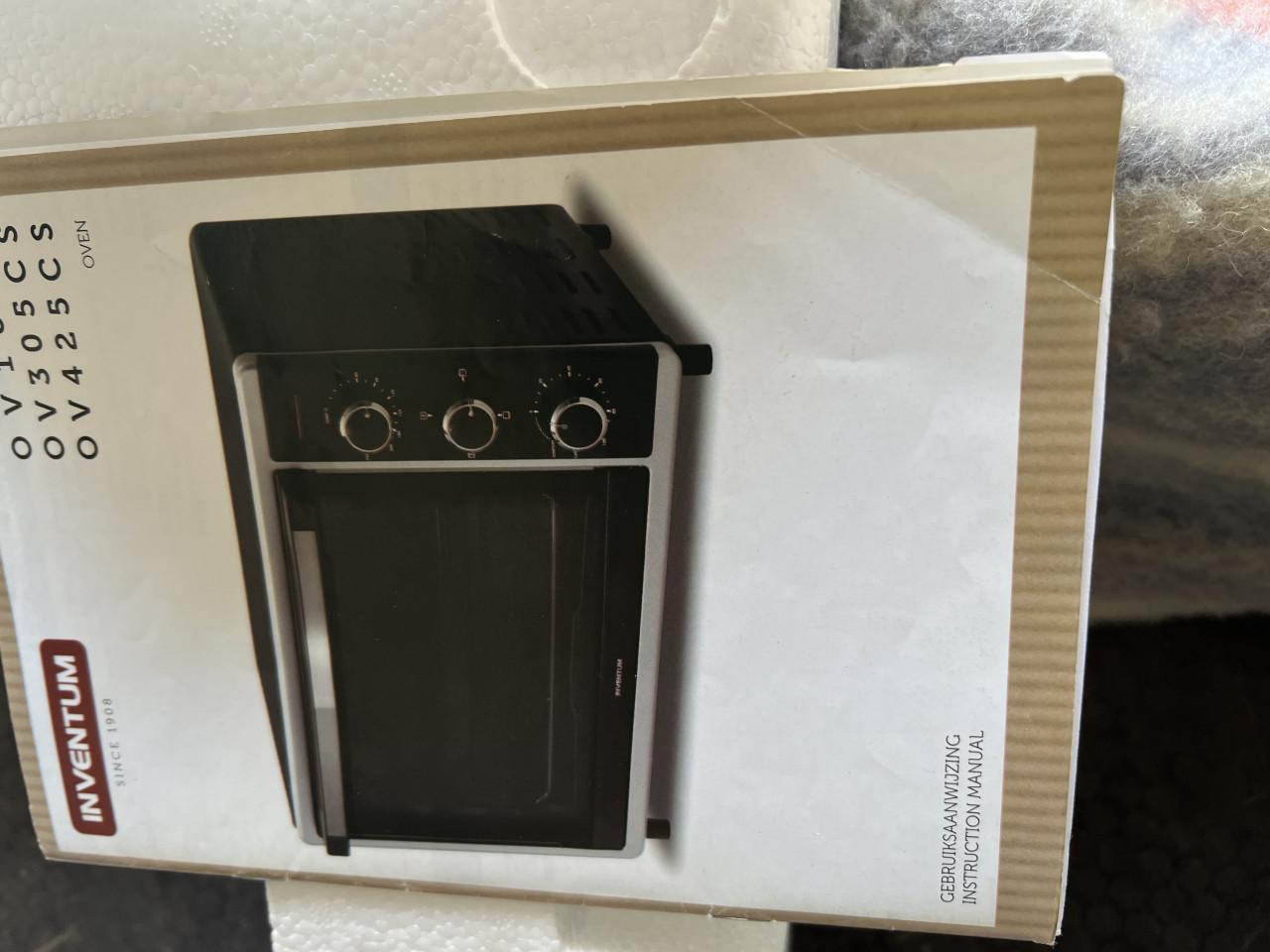 Nieuwe Inventum OV305CS vrijstaande heteluch oven met kip draaispit