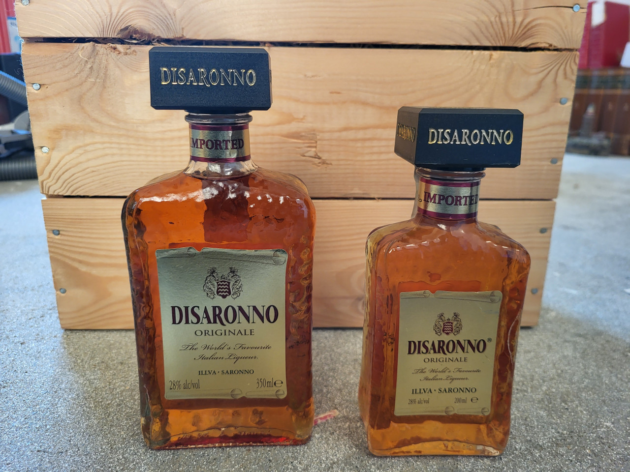 Verschillende flessen drank, wiskey,  cognac, brandy, likeur,