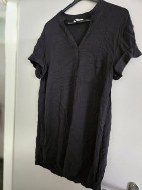 Longshirt zwart korte mouwen H&M  Maat 36