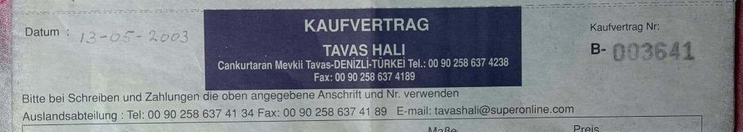 Turks tapijt - wol op wol Tavas Hali