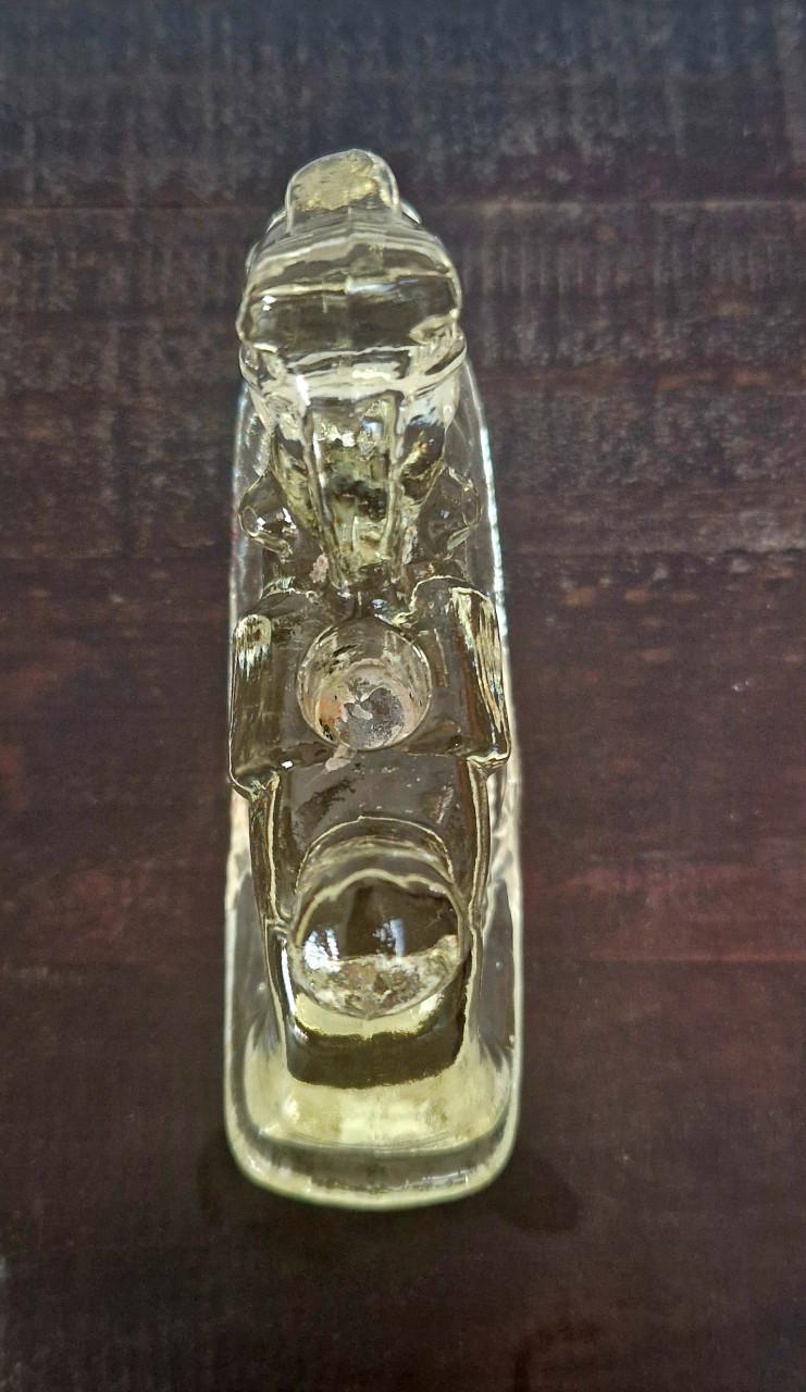 Vintage glazen kaarsenhouder hobbelpaard