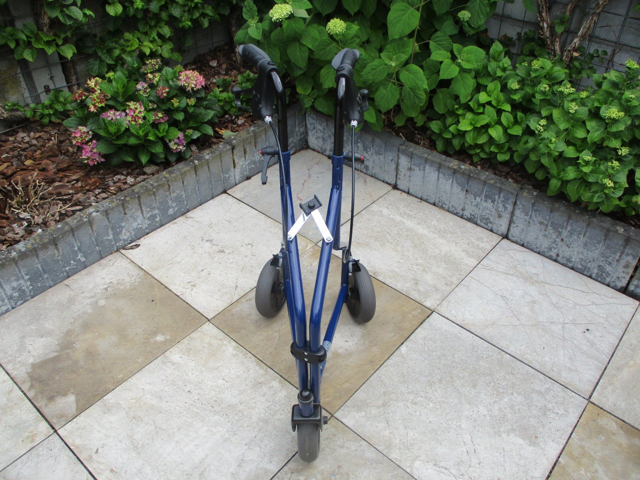 Zgan opvouwbare 3wiel rollator met mand en dienblad