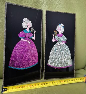 Foiled glas art vintage