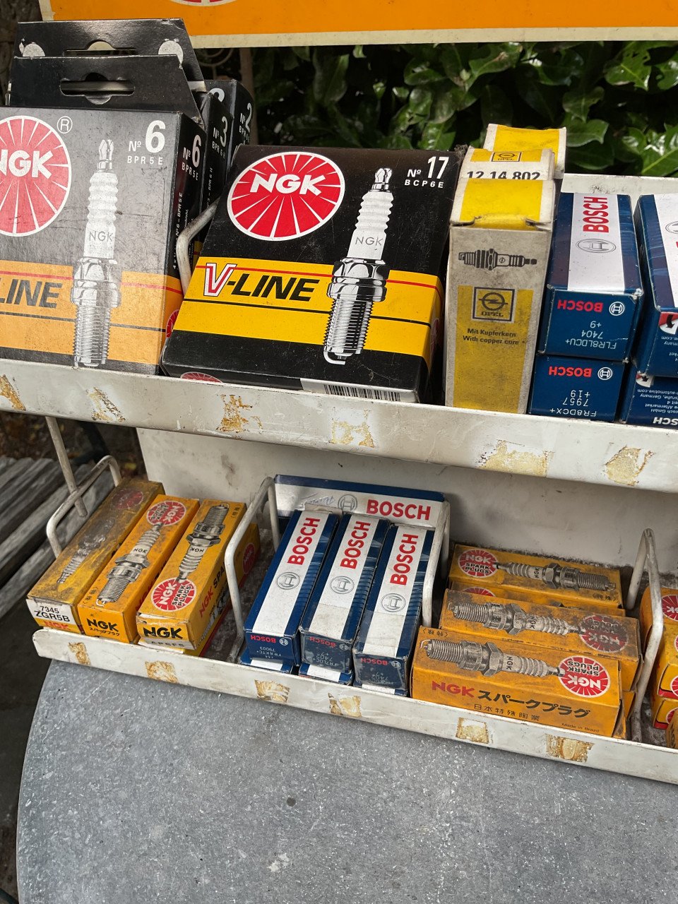 Vintage rek met bougies