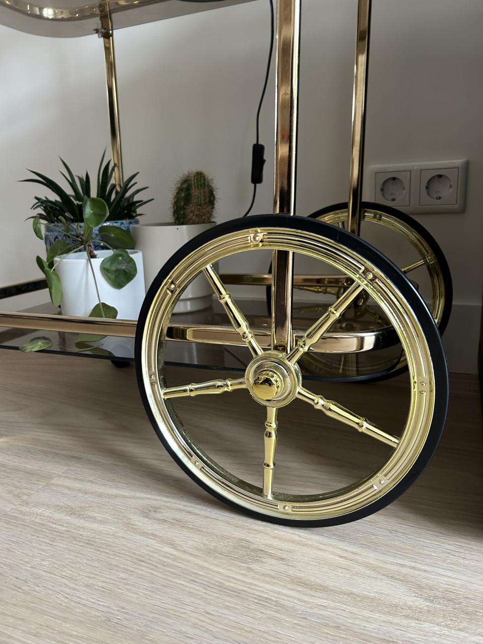 Vintage Golden Bar Cart