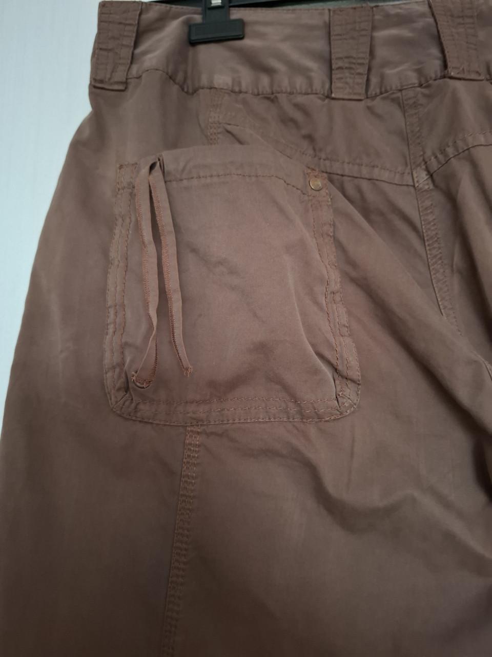 Didi broek met extra zakken en strikdetails. Bruin. Maat 44. Gedragen.