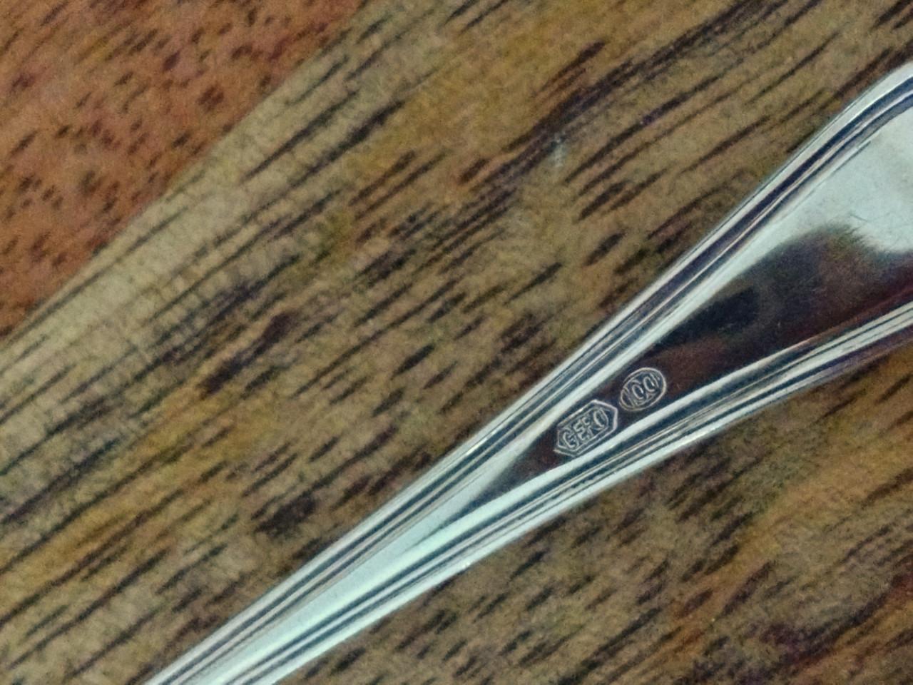 Antiek zilver bestek 6 personen comleet