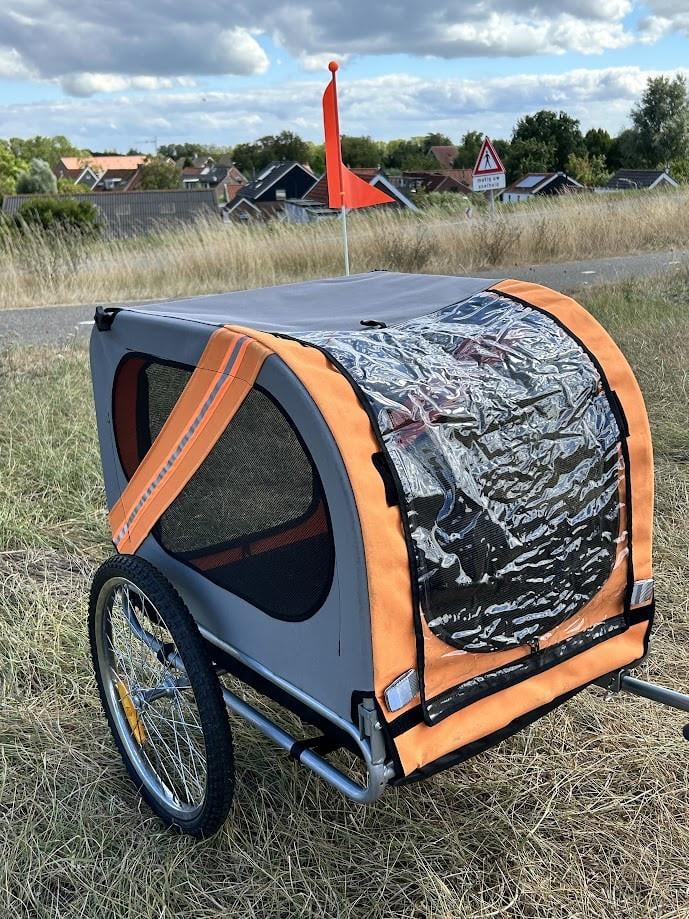 Te koop: Grote Duvo hondenfietskar – Opvouwbaar & Comfortabel (ZGAN)