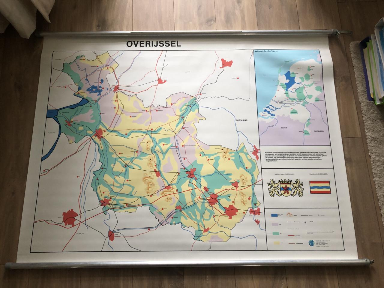 Wandkaart diverse provincies