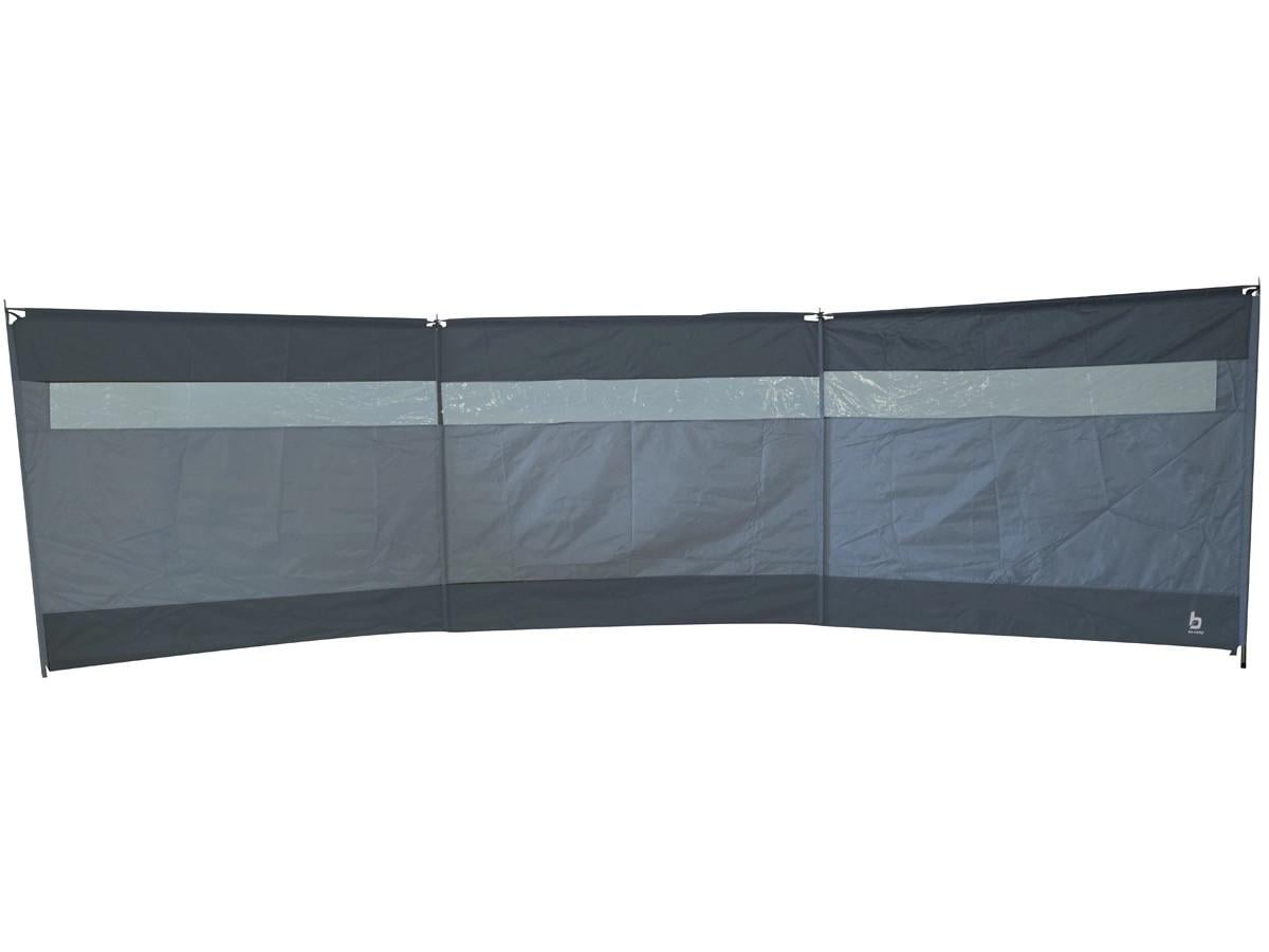 Bo-Camp windscherm Solid met raam antraciet/grijs