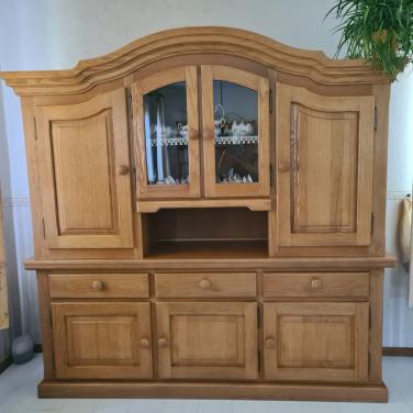 Masief blanken eikenhouten kast