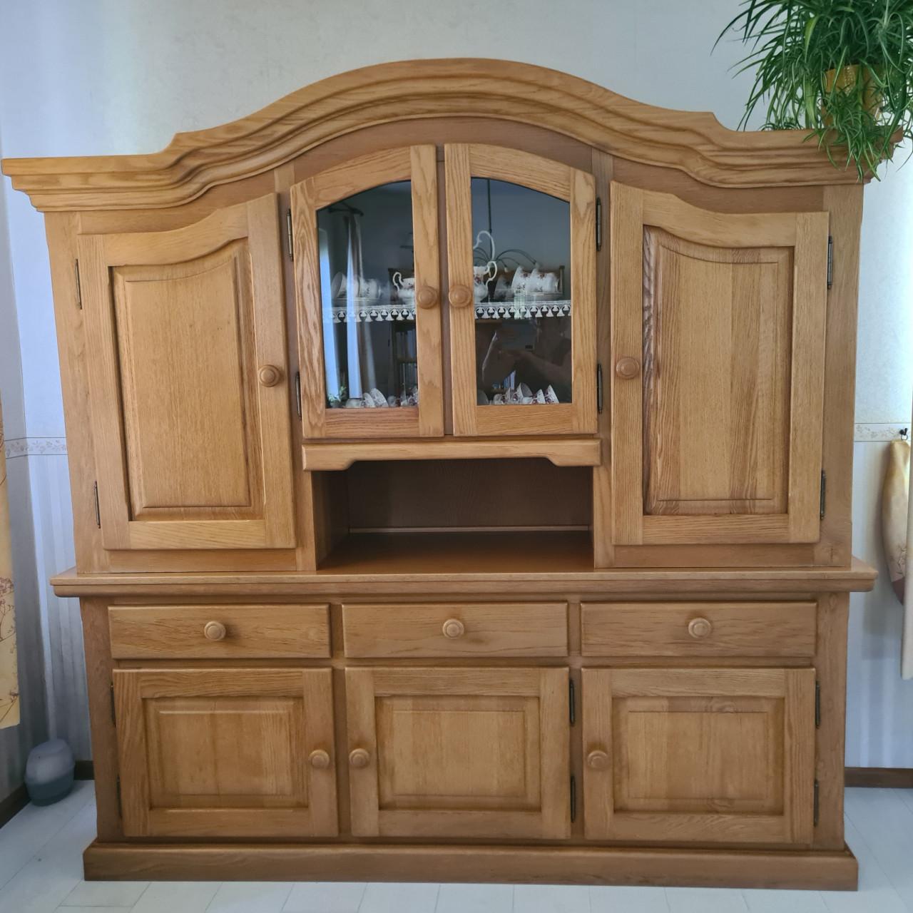 Masief blanken eikenhouten kast