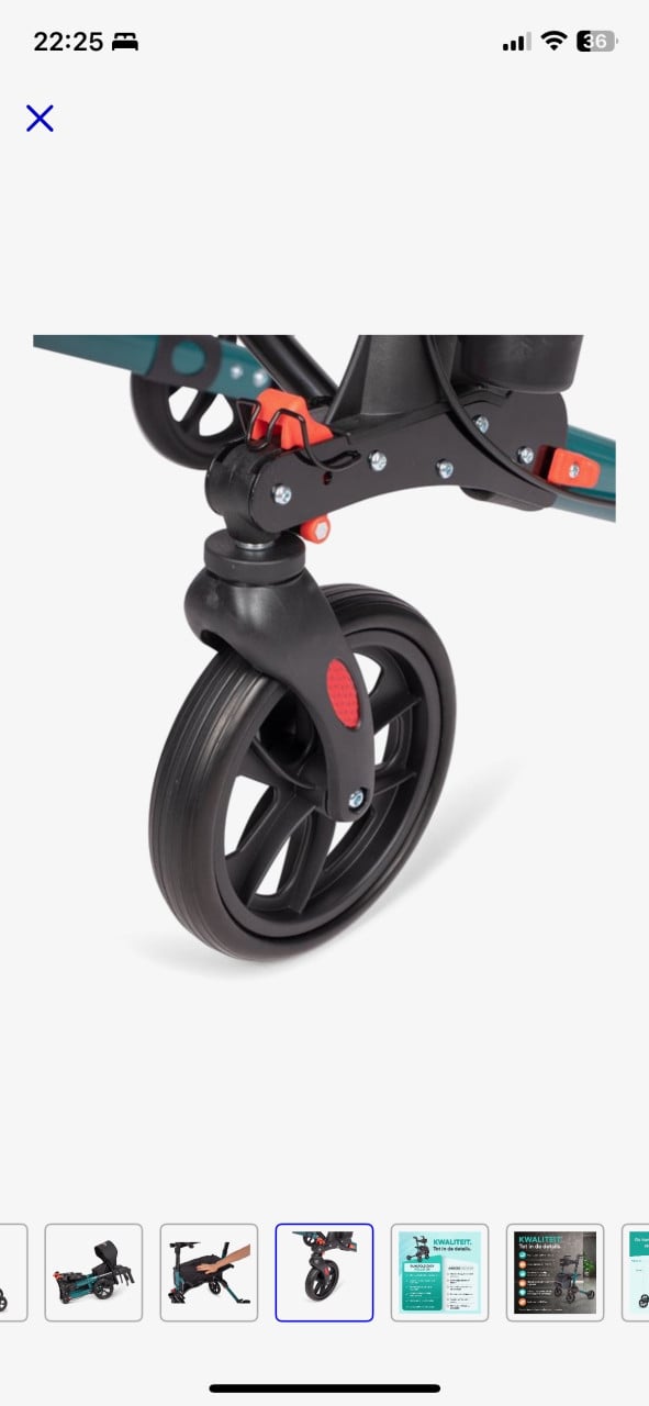 Als nieuw - Rollator - Rovera Mobility, dubbel op ouwbaar